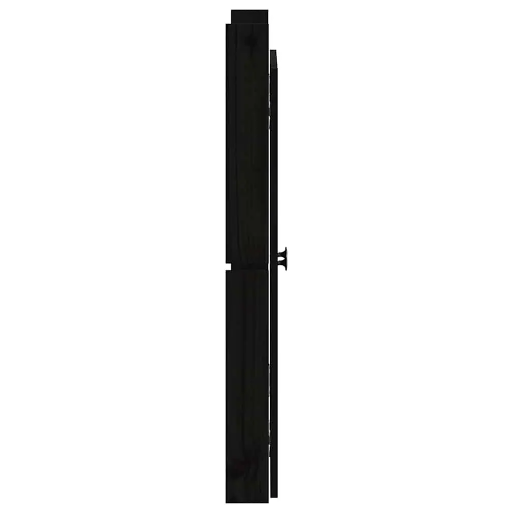 Outdoor Kitchen Cabinet Doors Black Solid Pine Wood 2 Piece
