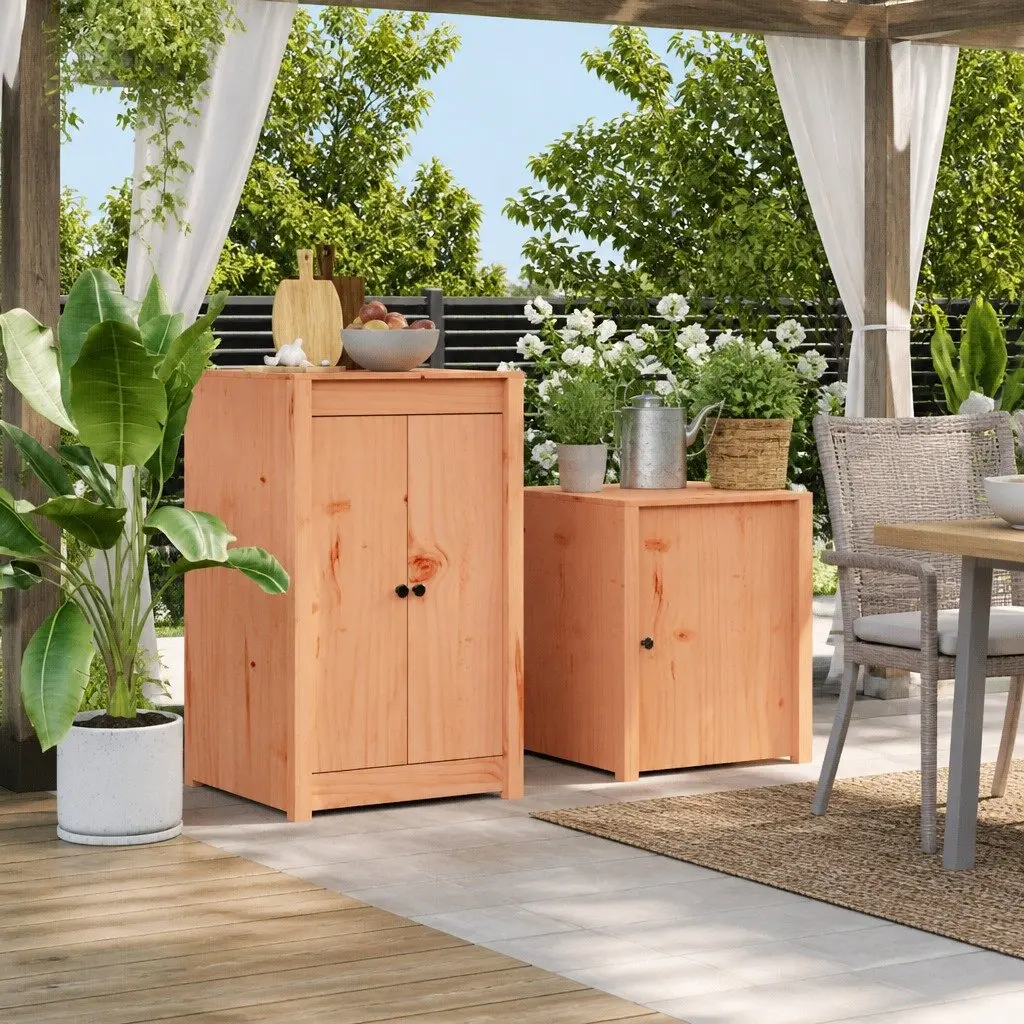 Outdoor Cabinet Door Solid Douglas Wood Brown 82cm Height 50cm Width 9cm Depth Flush Mount