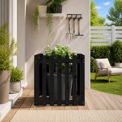 Your Friendly Black Wooden Garden Planter Awaits