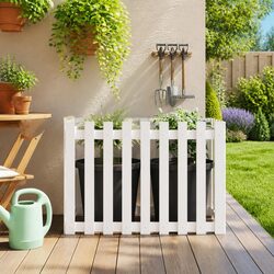 Garden Raised Bed Planter Box White Wooden Outdoor Flowers Plants Growing