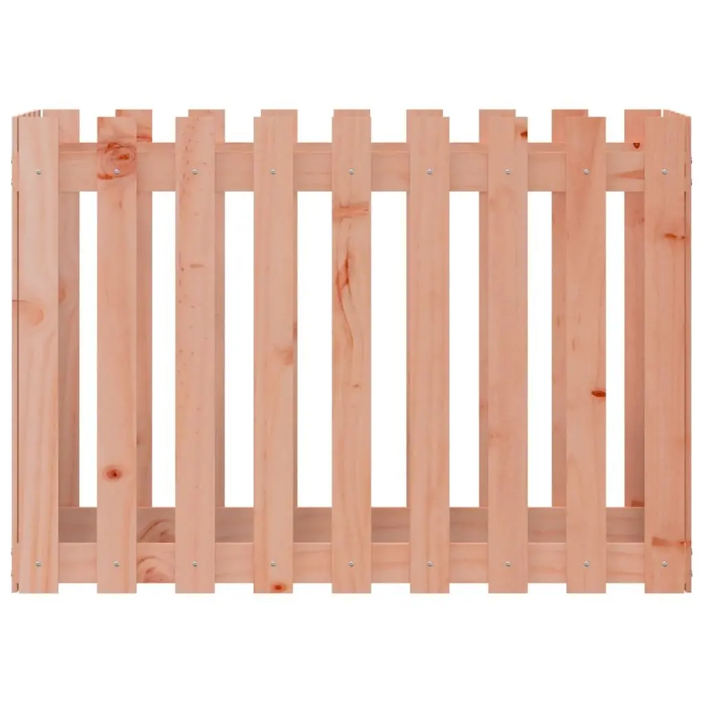 Garden Raised Bed with Fence Design 100x50x70cm Outdoor Planter Box Solid Wood