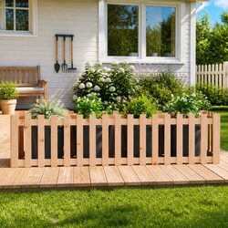 Garden Raised Bed Wooden Planter Box 200x50x50 cm Flowers Plants Outdoor Beds