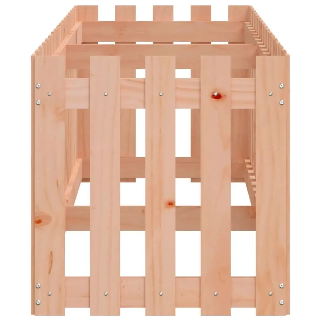 Garden Raised Bed with Fence Design 200x50x50 cm Outdoor Planter Box Solid Wood