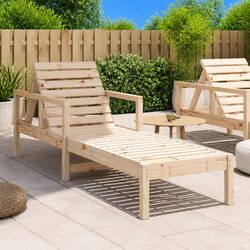 Sun Lounger Outdoor Seating Adjustable Backrest Garden Patio Lounging Chair