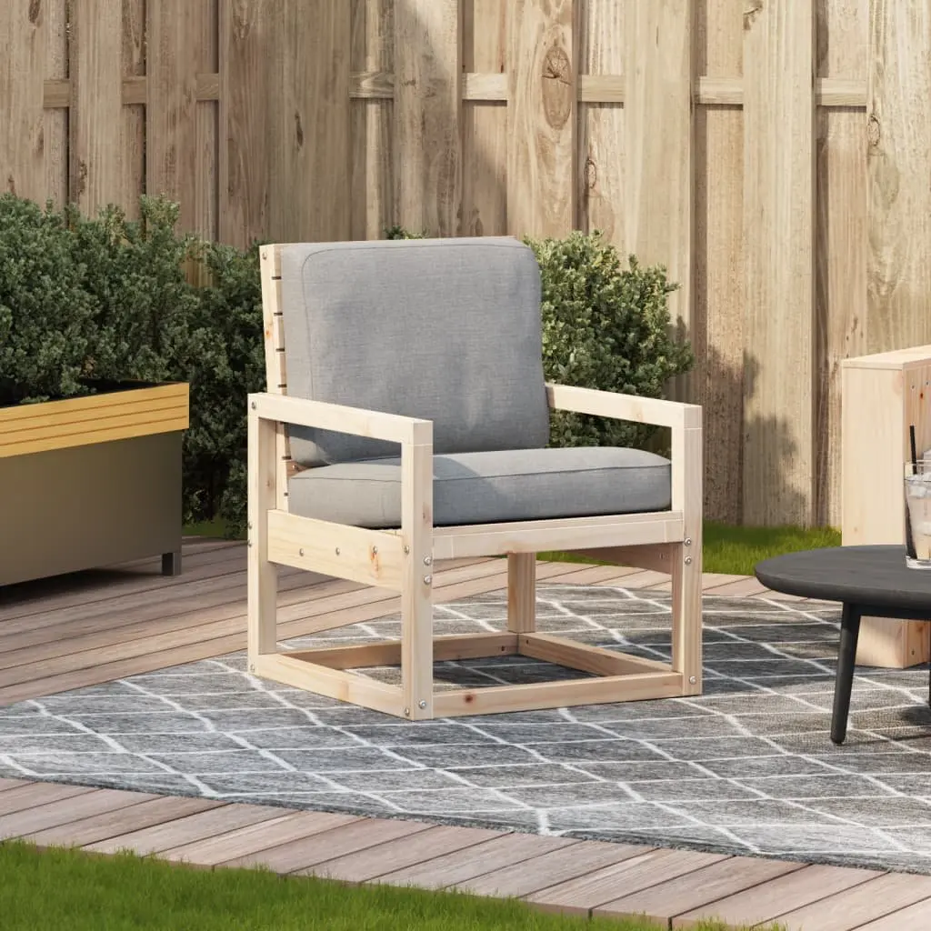 Outdoor Chair Pine Wood Brown Garden Backrest Armrests 57.5x63x76cm