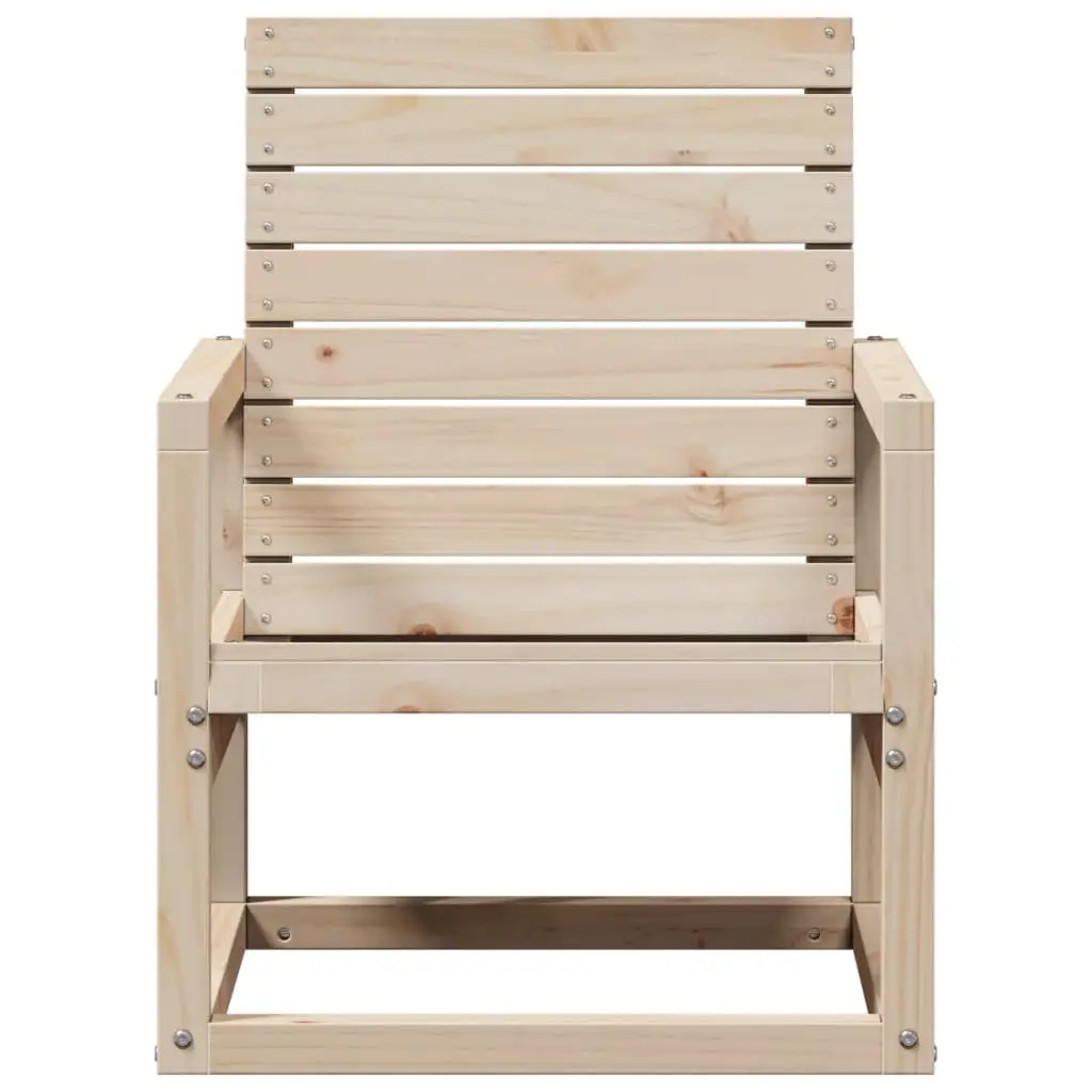 Outdoor Chair Pine Wood Brown Garden Backrest Armrests 57.5x63x76cm