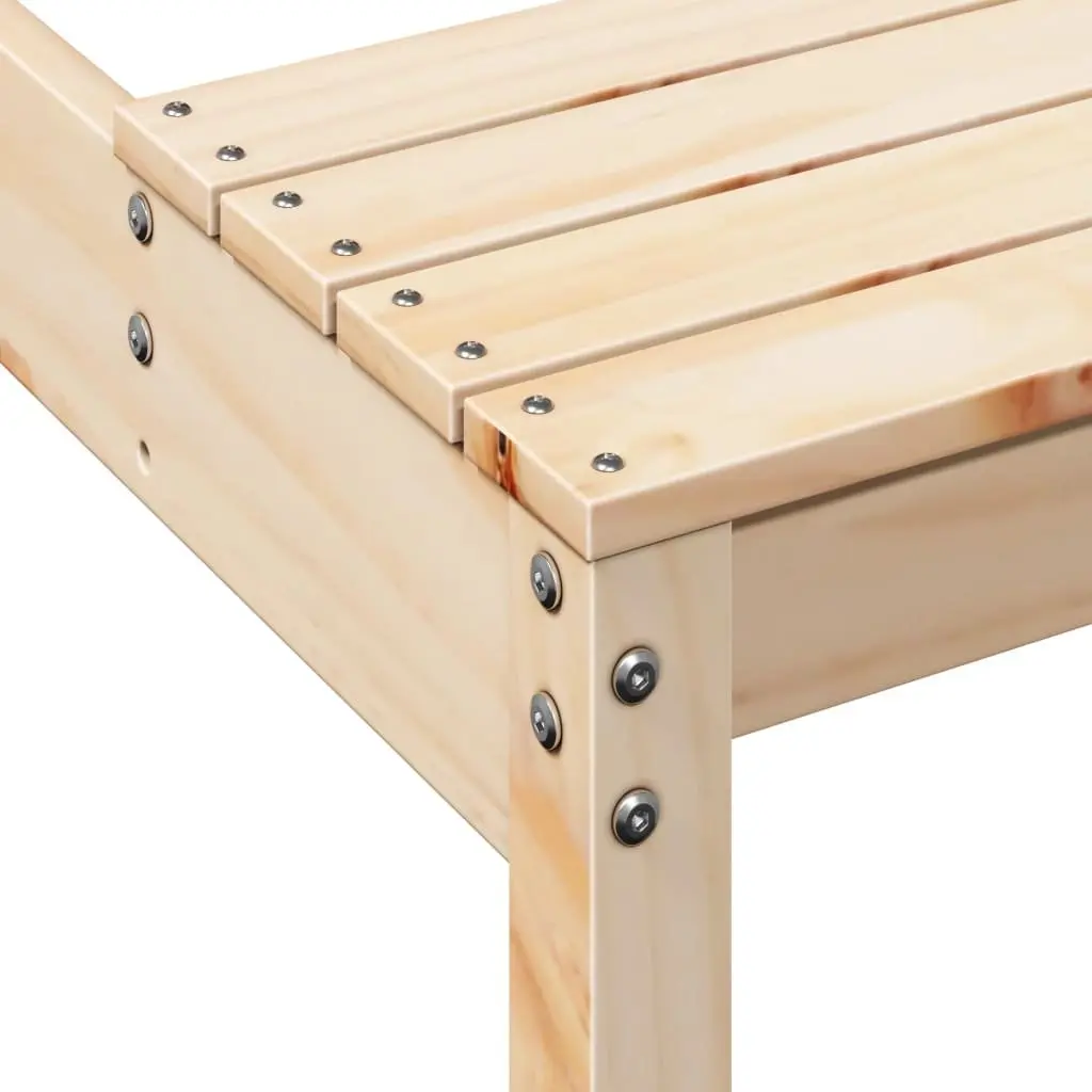 Solid Pine Wood Picnic Table 110x134x75 cm Outdoor Garden Patio Bench Dining