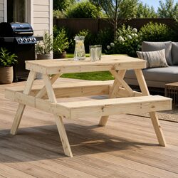 Your New Favorite Solid Wood Picnic Table 105x134x75 cm