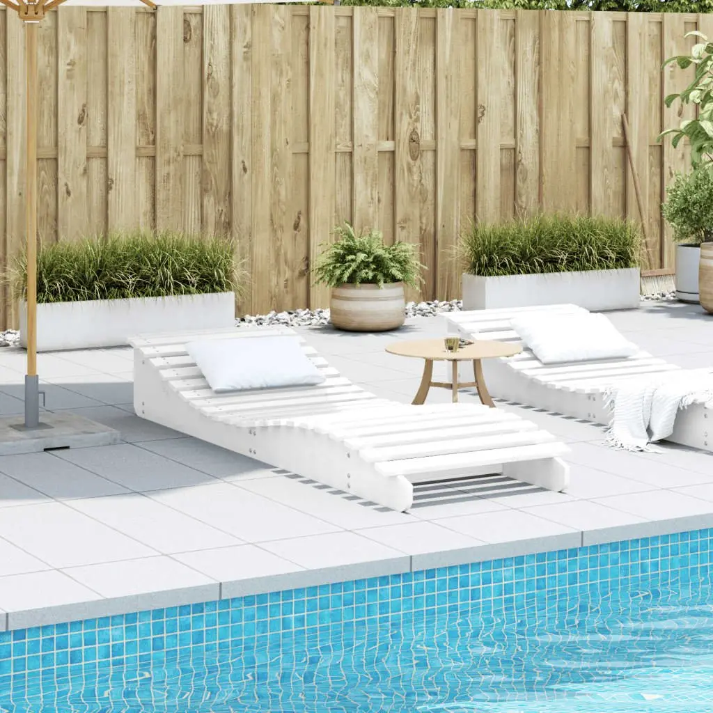White Outdoor Sun Lounger