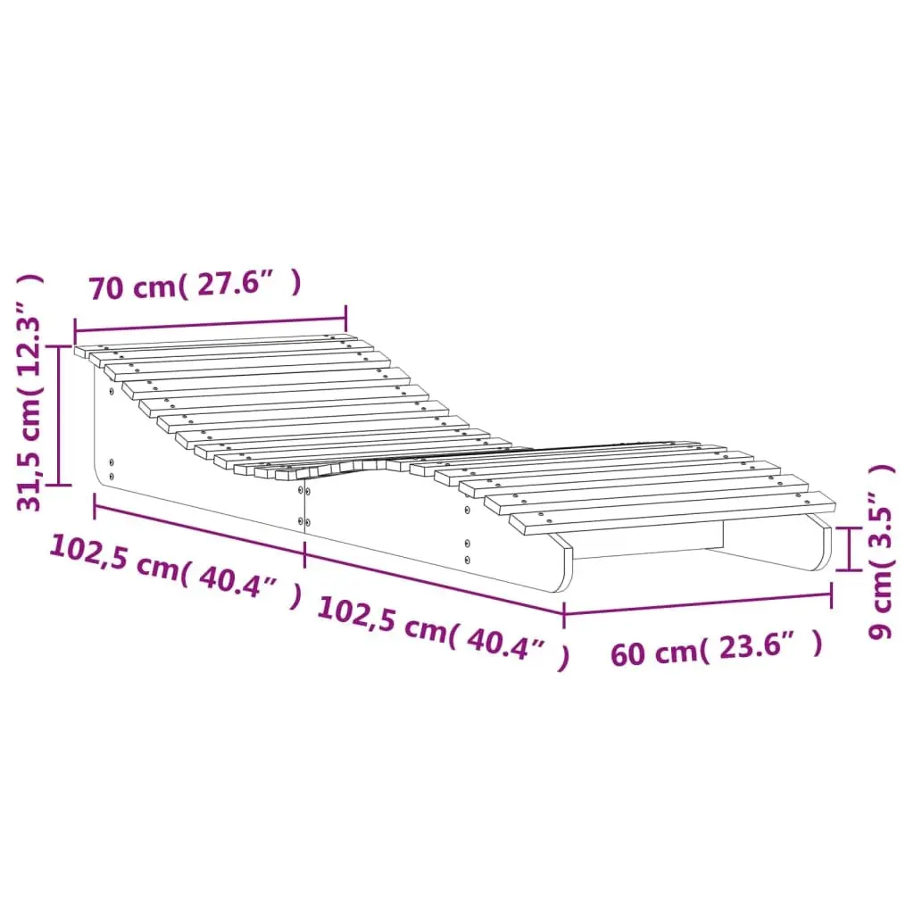 White Outdoor Sun Lounger