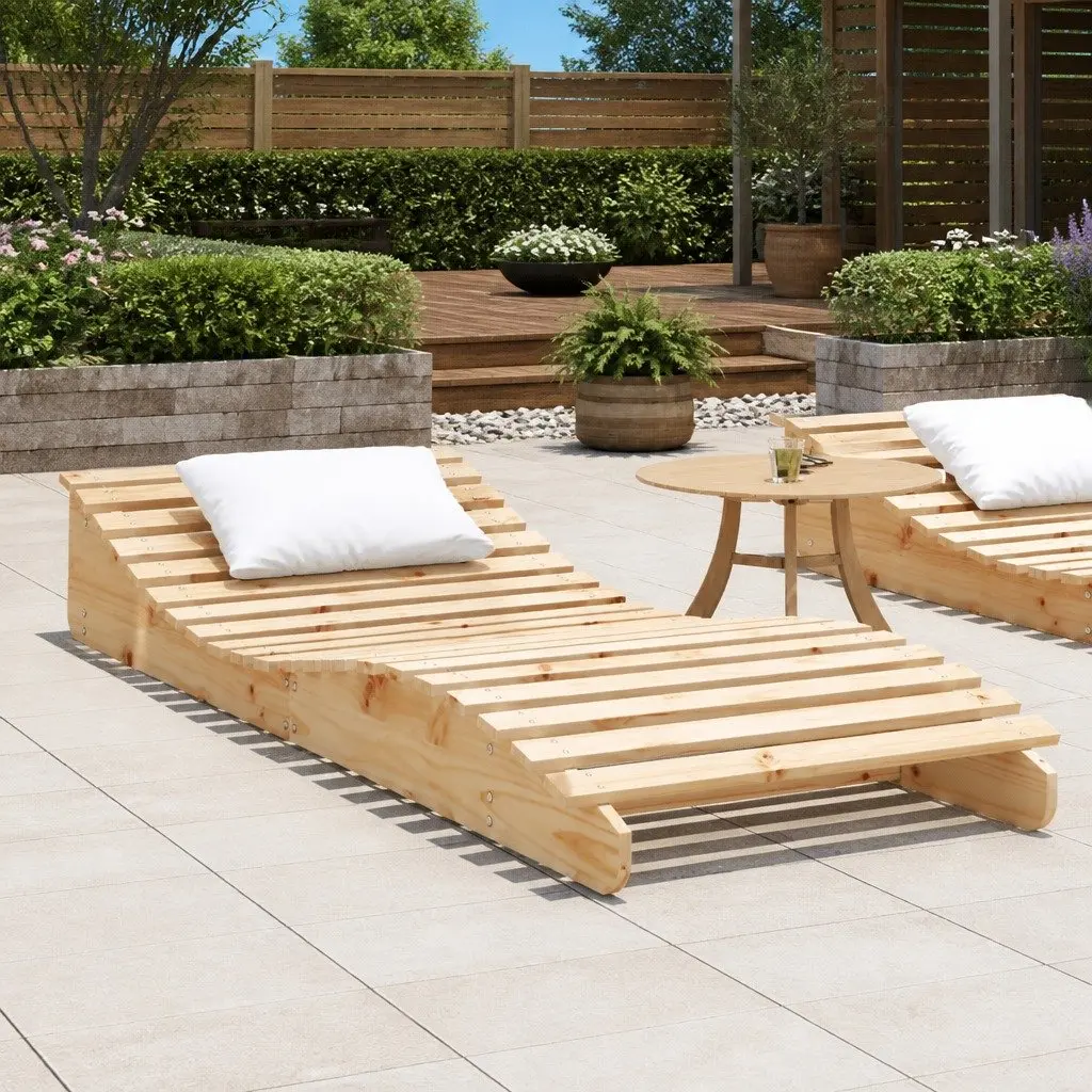 Wooden Sun Lounger for Relaxation