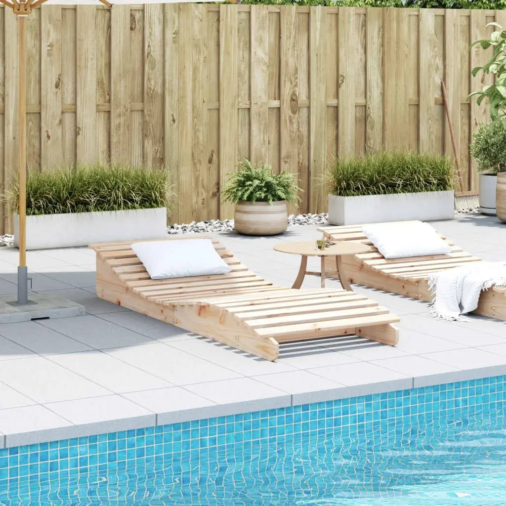 Wooden Sun Lounger for Relaxation