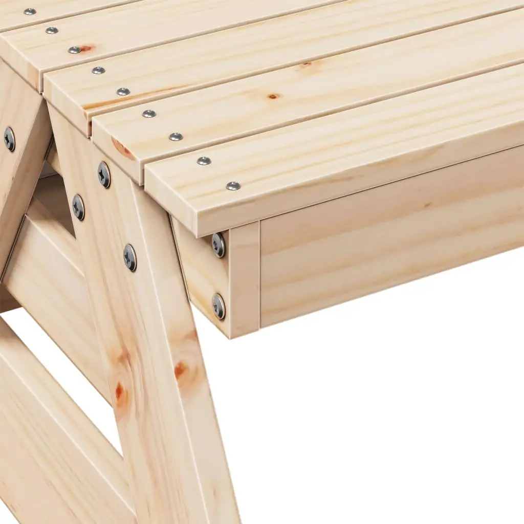 Kids Picnic Table Wooden Outdoor Dining Bench Garden Furniture 88 x 97 x 52 cm