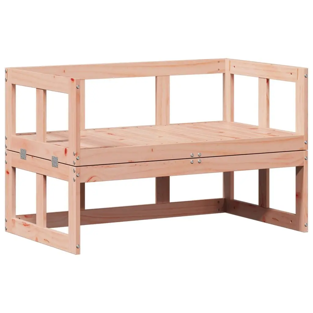 Wooden Garden Sofa Bench Extendable Outdoor Seating Brown