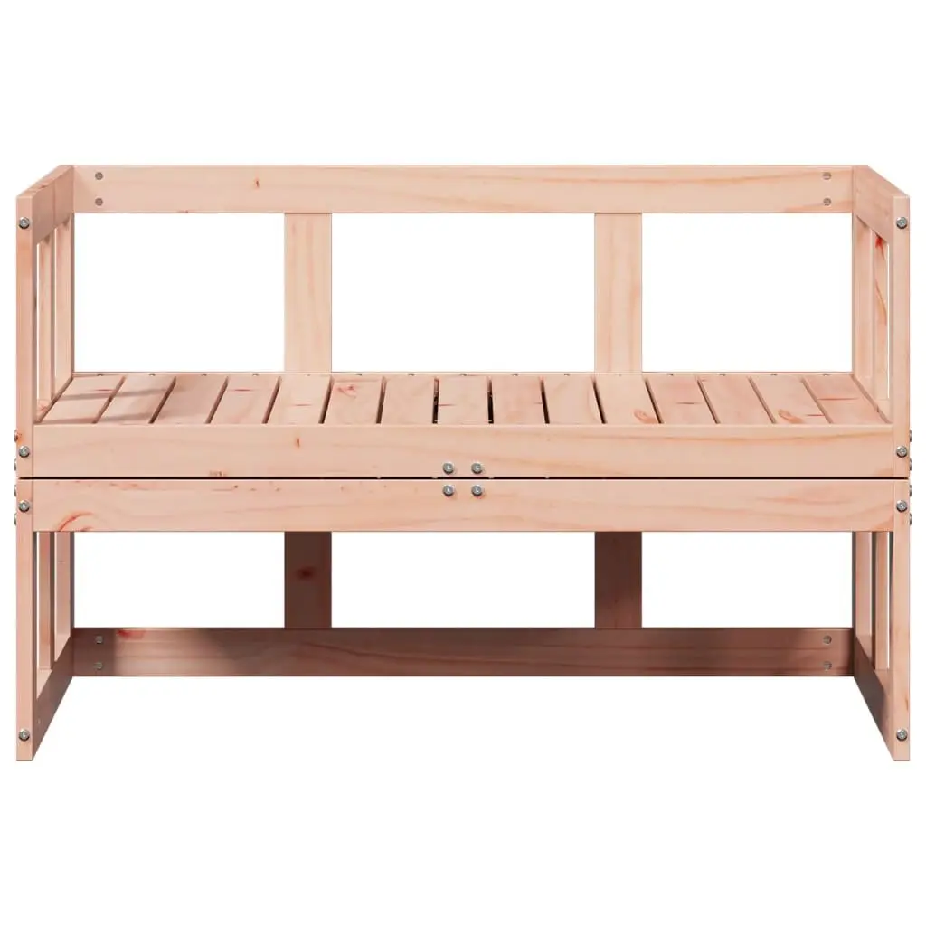 Wooden Garden Sofa Bench Extendable Outdoor Seating Brown