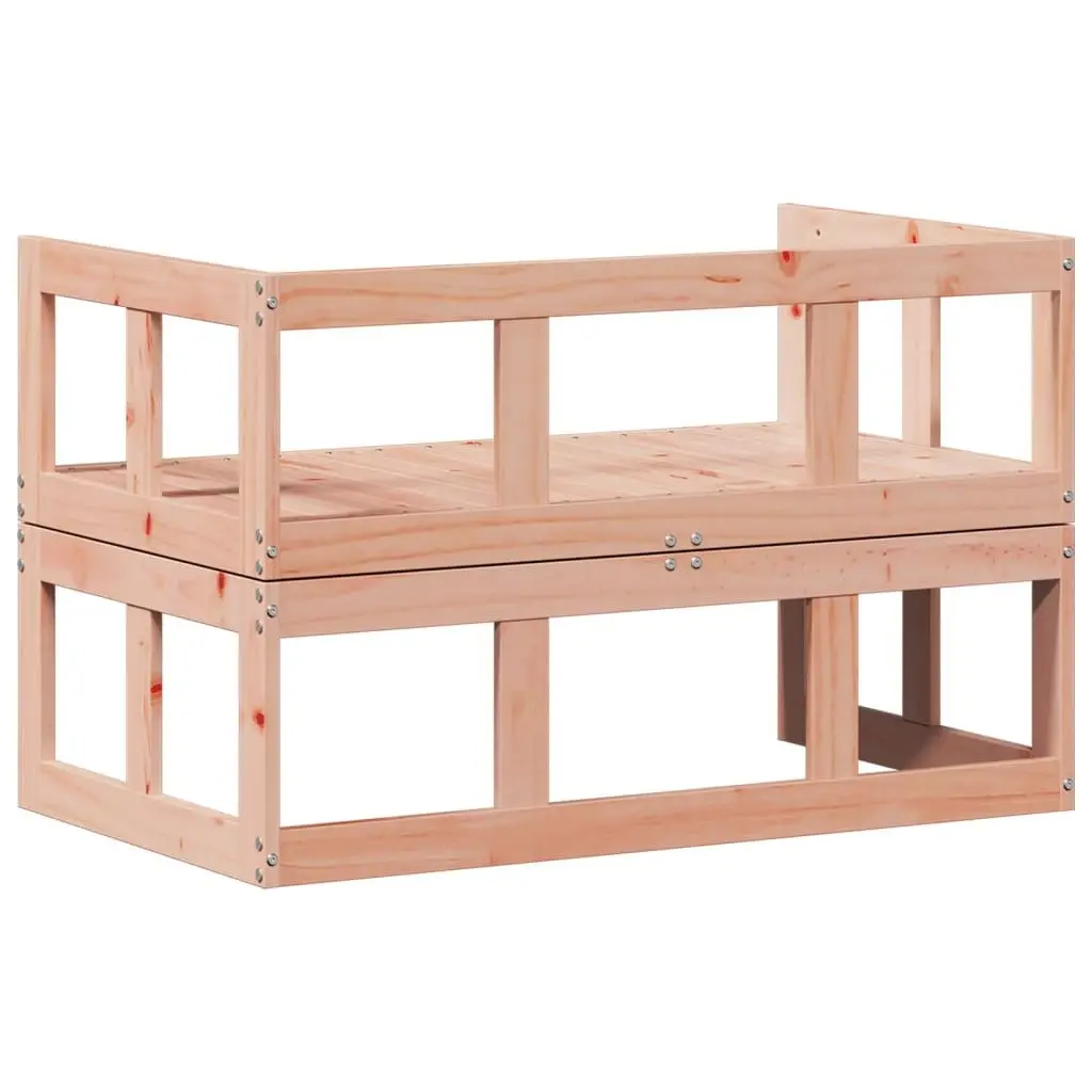 Wooden Garden Sofa Bench Extendable Outdoor Seating Brown