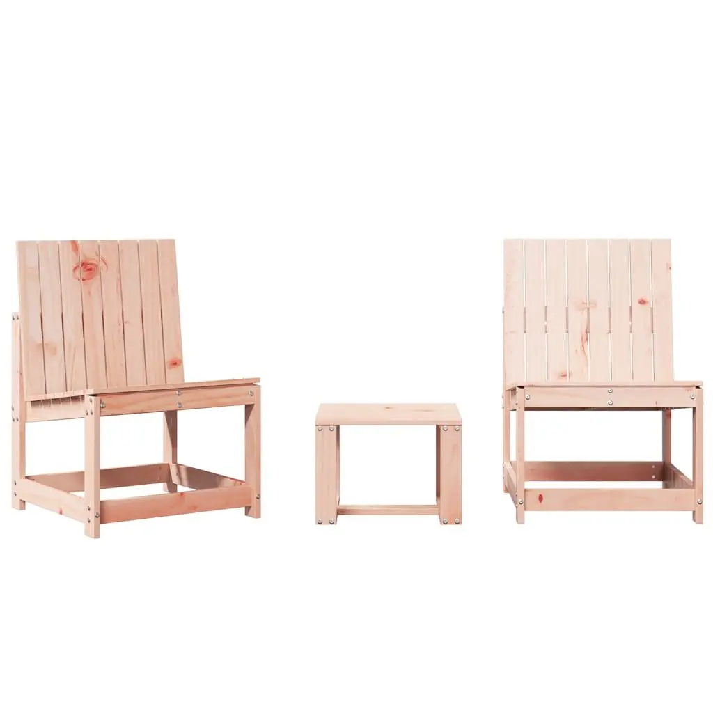 3 Piece Garden Lounge Set Solid Wood Outdoor Patio Furniture