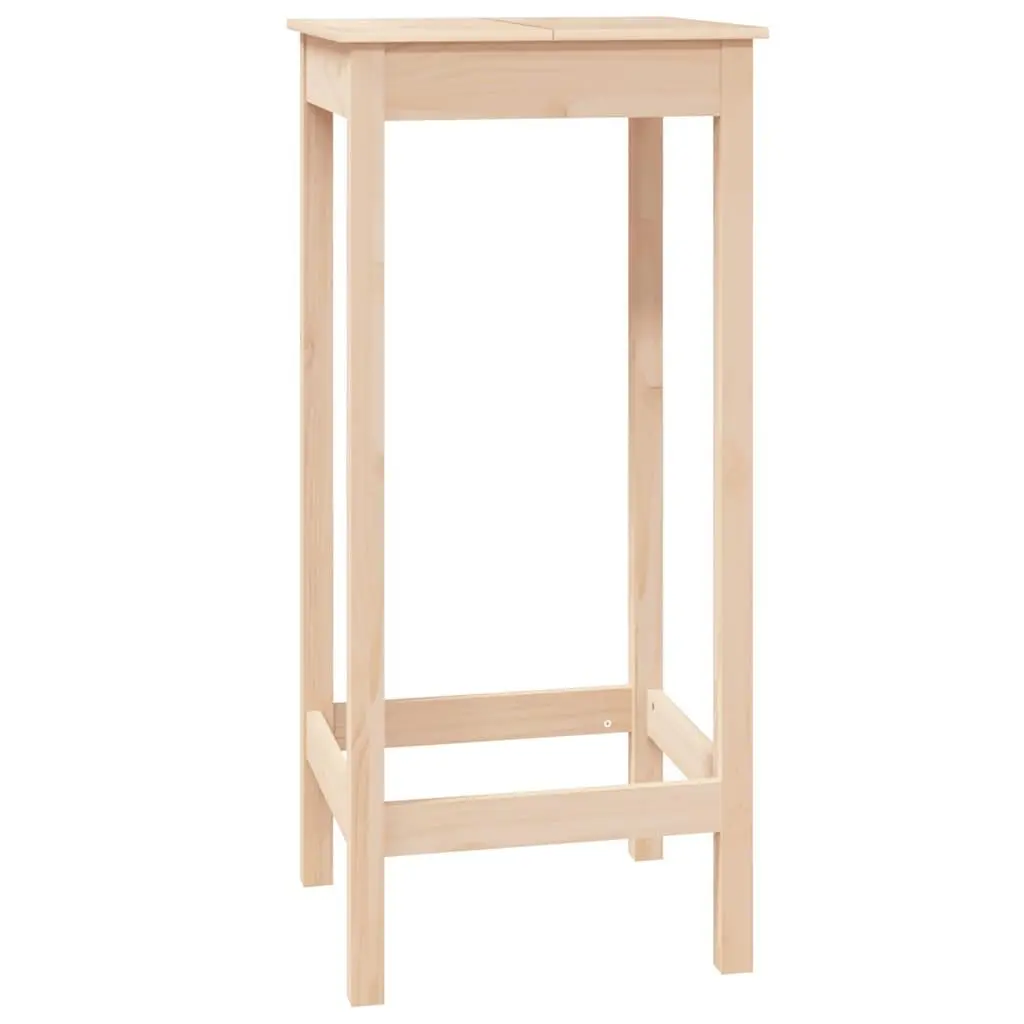 Bar Table 50x50x110 cm Solid Pine Wood Kitchen Dining High Bistro Furniture