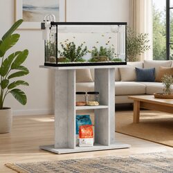 Aquarium Stand 60x30x60 cm Grey 3 Tier Fish Tank Cabinet Storage Display
