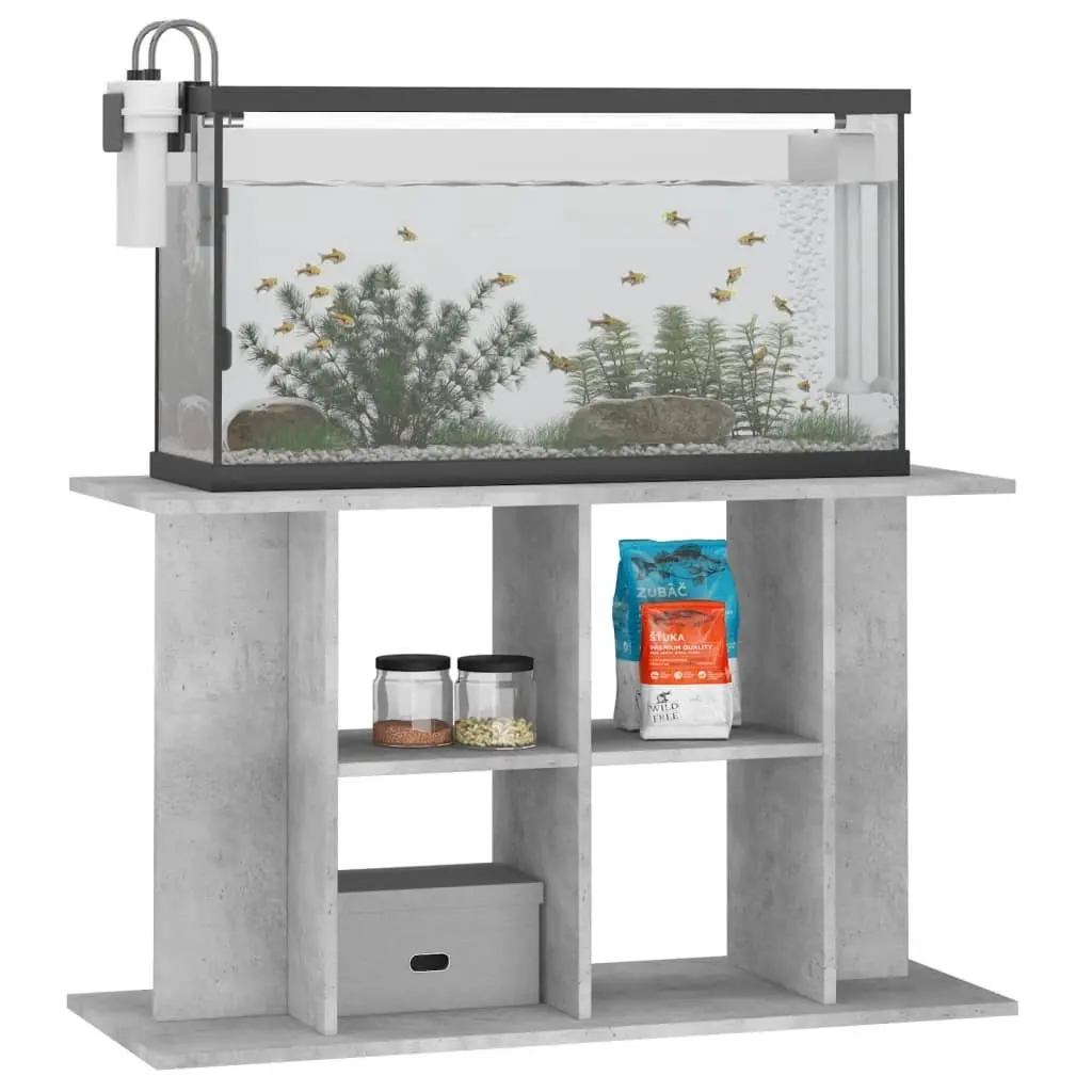 Aquarium Stand Fish Tank Cabinet Storage Grey 100x40x60 cm Engineered Wood