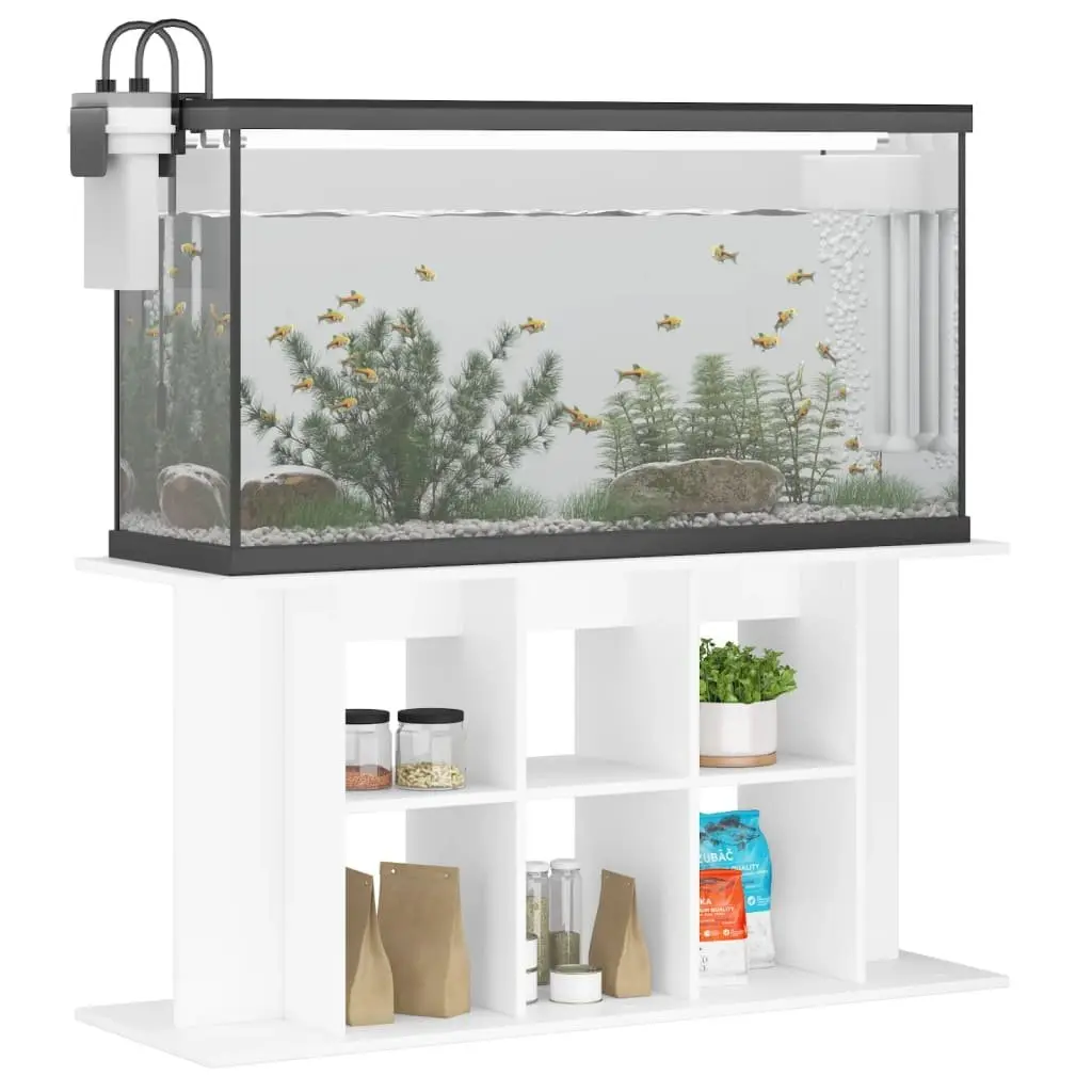 Aquarium Stand White Engineered Wood 120x40x60 cm