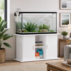 Your New Aquarium Stand: White Cabinet 101x41x58cm