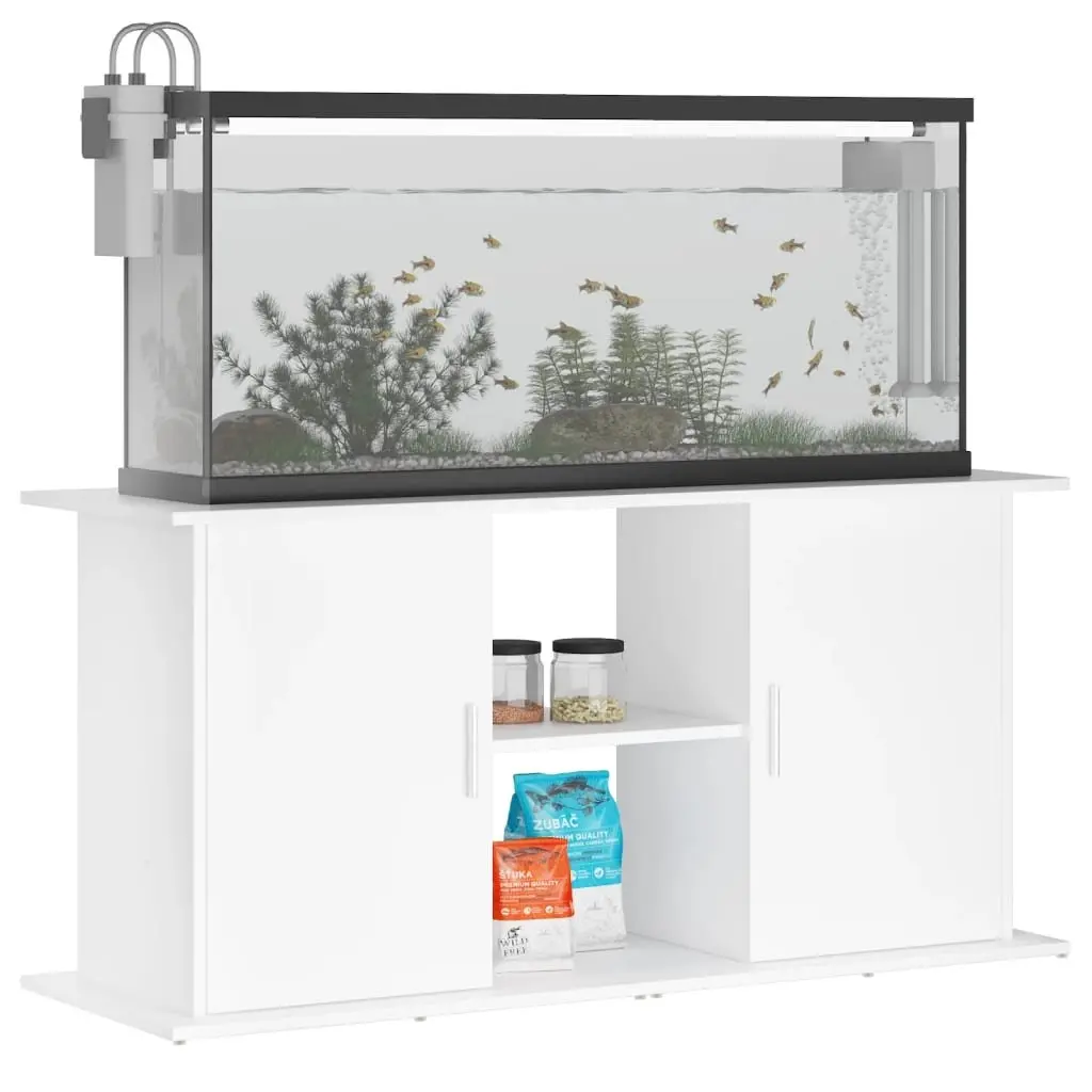 White Aquarium Stand with Storage 121x41x58cm