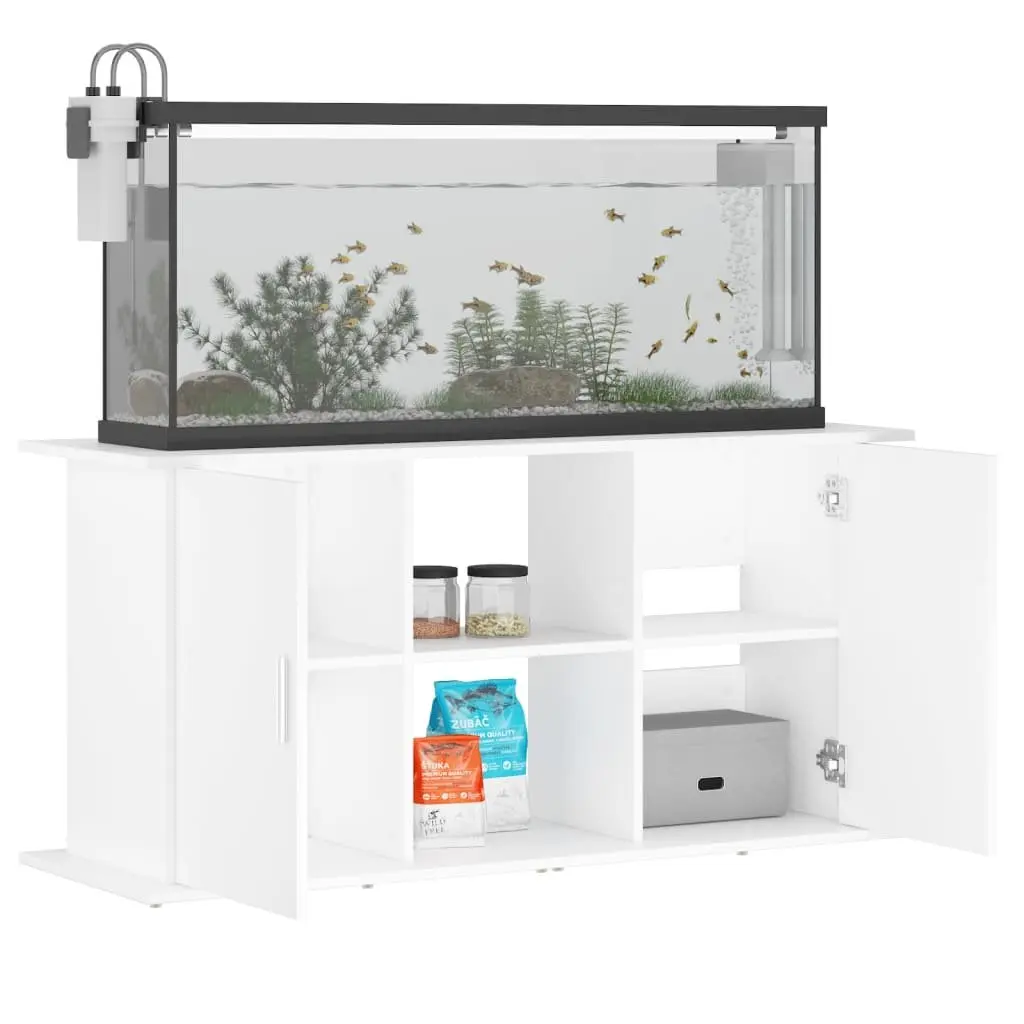 White Aquarium Stand with Storage 121x41x58cm