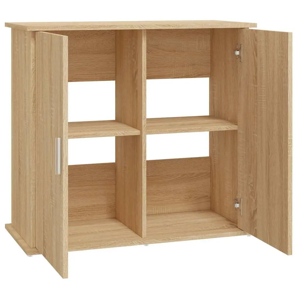 Fish Tank Cabinet Storage Engineered Wood Brown 81x36x73cm