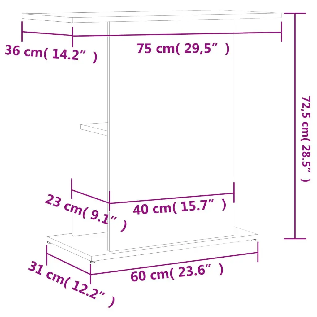 Aquarium Stand Fish Tank Cabinet White 75x36x72.5cm Storage Display Engineered