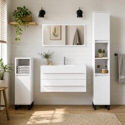 Friendly Wall-Mounted Bathroom Cabinet with Integrated Mirror