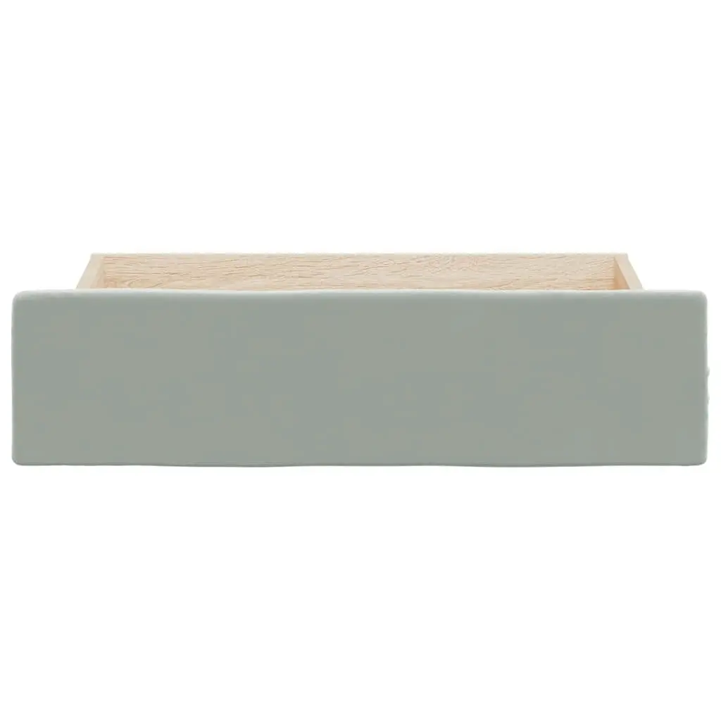 Under Bed Storage Drawers Grey Velvet 2 Piece