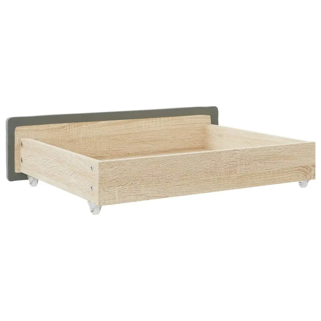 Under Bed Storage Drawers Grey Velvet 2 Piece