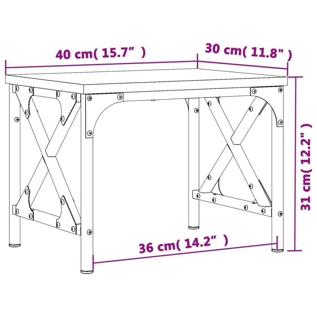 Printer Stand Engineered Wood Single Shelf Storage 40 x 30 x 31 cm