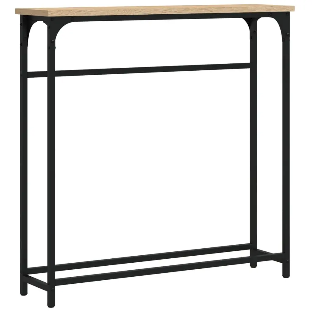 Console Table Hallway Entry Accent Engineered Wood Brown 75x19.5x75cm