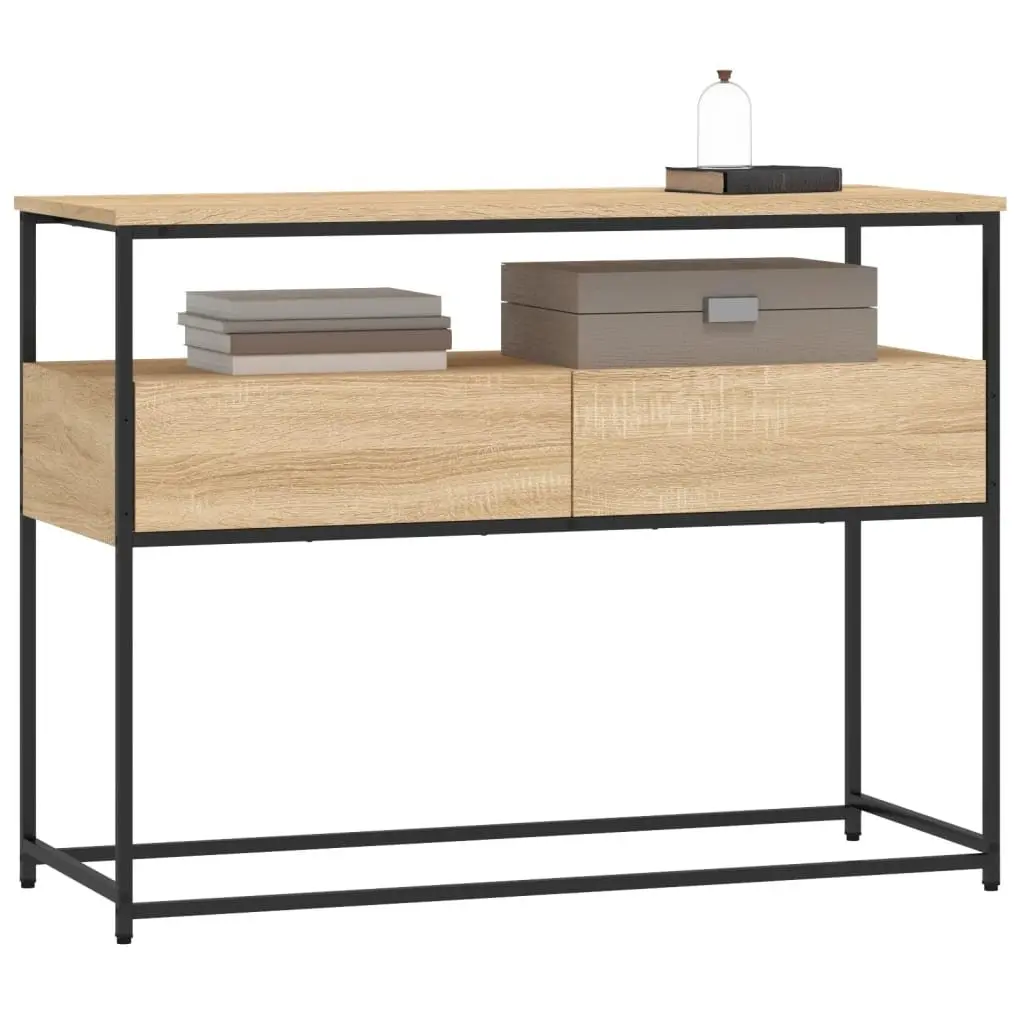 Console Table Sonoma Oak Accent End Table Living Room Hallway Entryway Storage