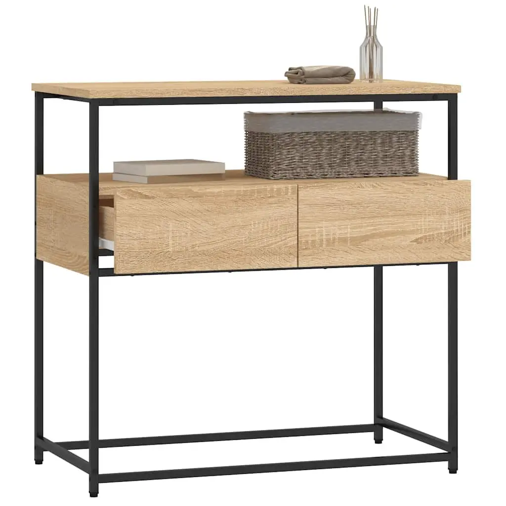 Console Table Sonoma Oak Entryway Hallway Living Room Accent Furniture Storage