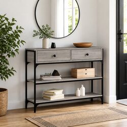 Console Table Grey Sonoma End Table Hallway Entryway Storage Accent Furniture