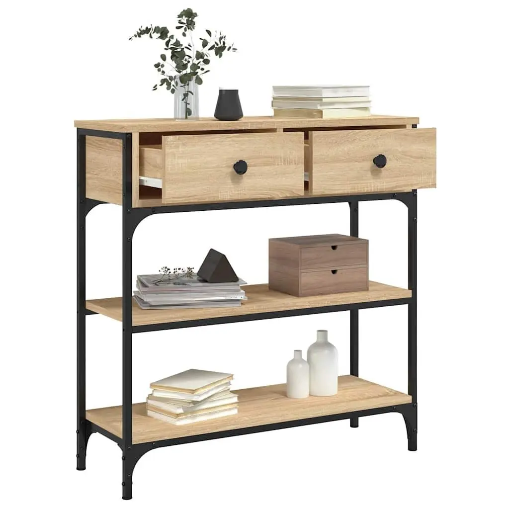Console Table Engineered Wood Brown 72.5cm W x 25cm D x 75cm H