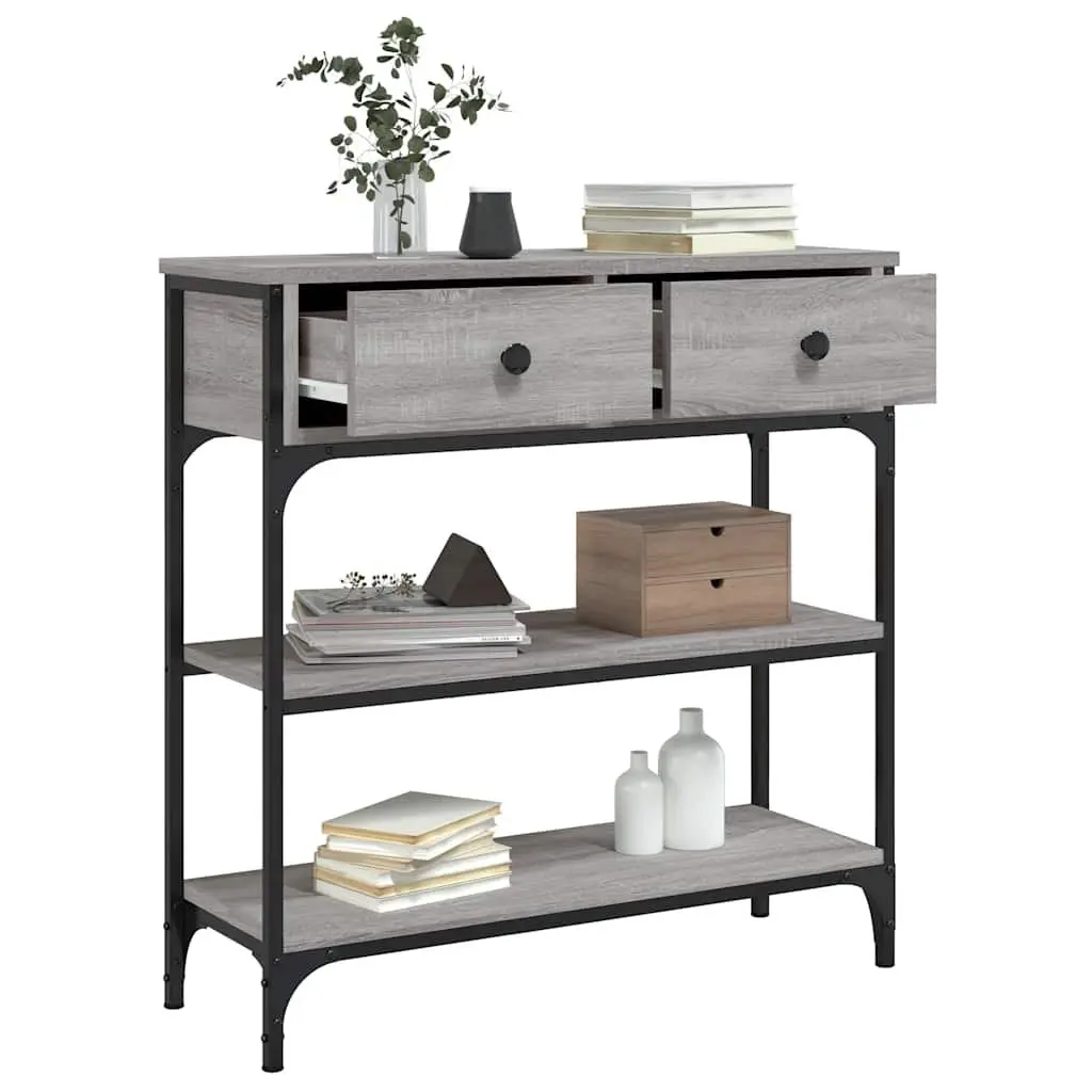 Console Table Grey Sonoma 72.5x25x75 cm End Table Hall Entryway Storage