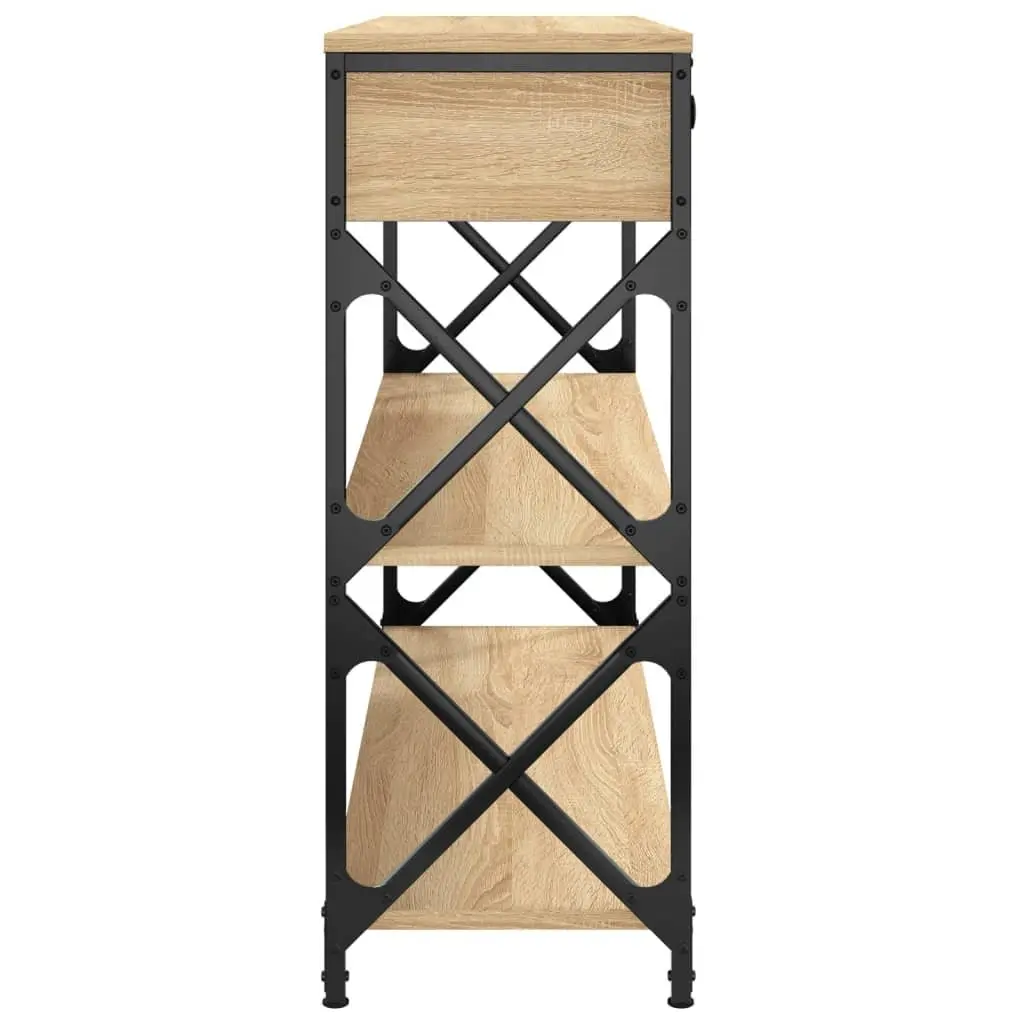 Console Table Engineered Wood Sonoma Oak 100x28x75 cm Entryway Storage Accent Table