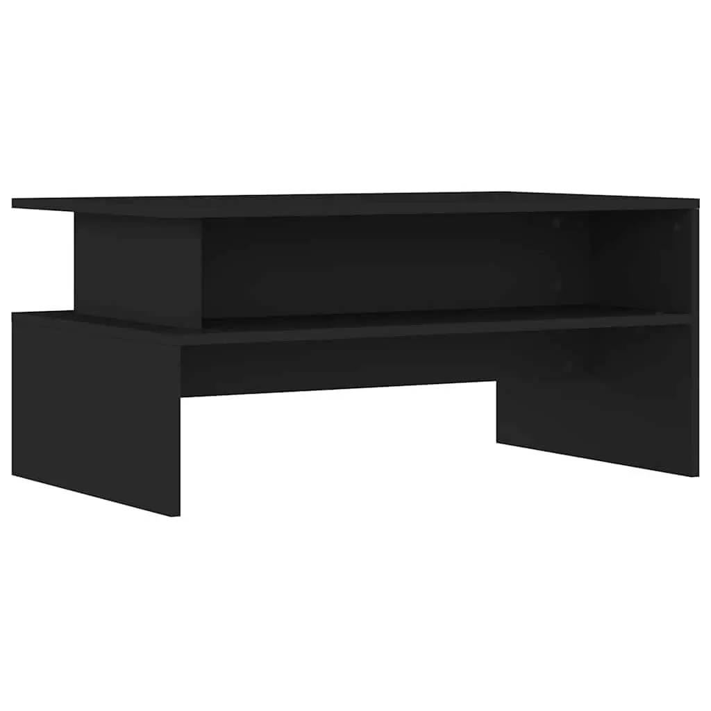 Coffee Table Black Storage 90L x 55W x 42.5H cm