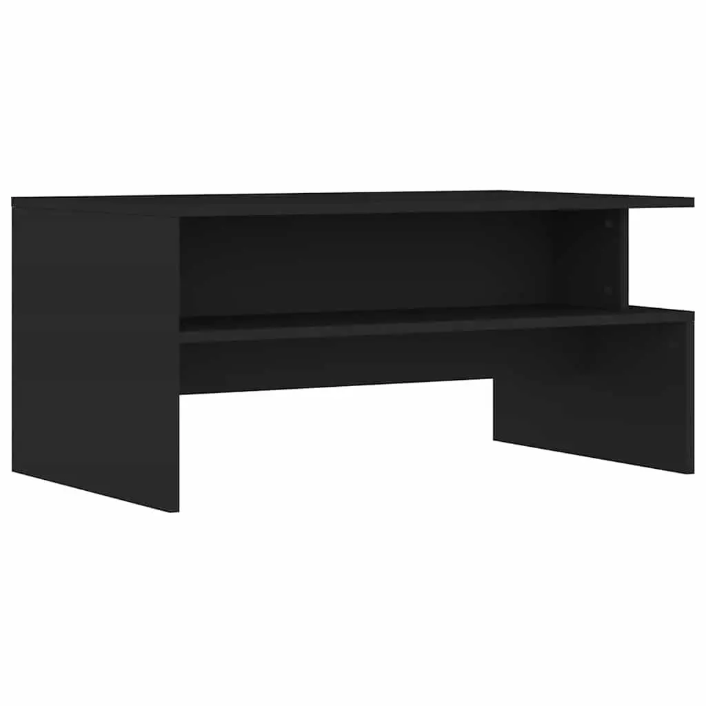 Coffee Table Black Storage 90L x 55W x 42.5H cm