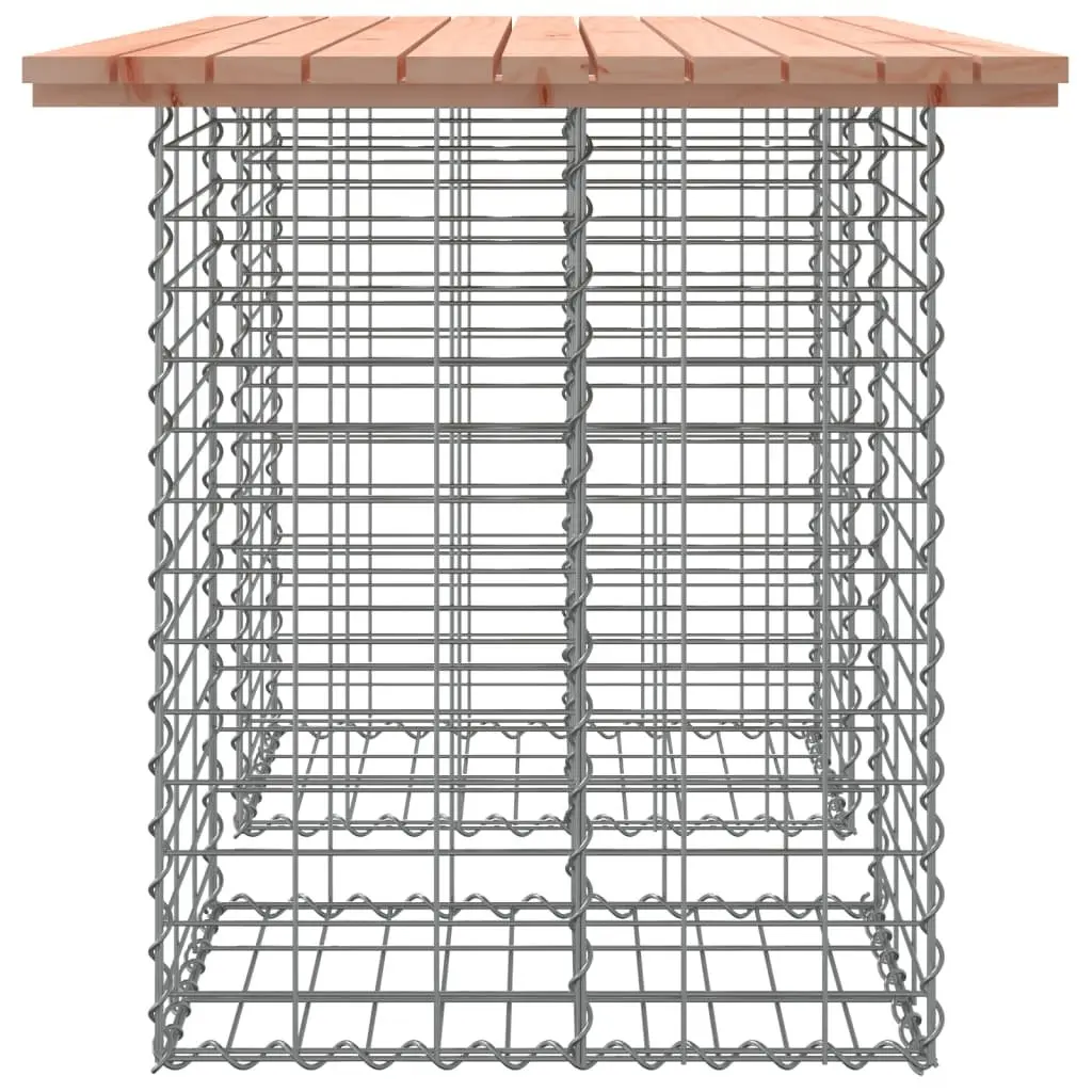 Garden Table Gabion Design Outdoor Patio Furniture Solid Wood Top Galvanised