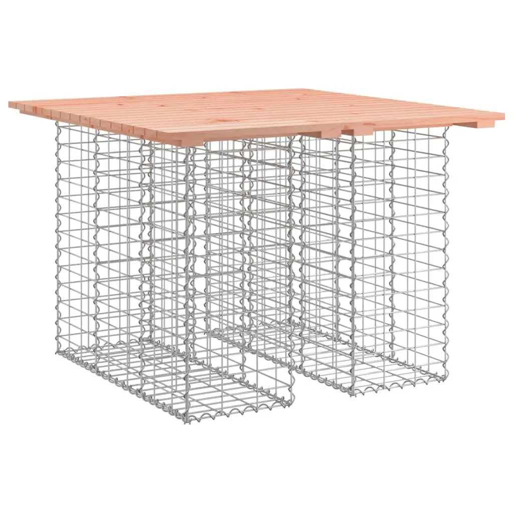 Garden Table Gabion Design Solid Wood Douglas Outdoor Patio Furniture Brown
