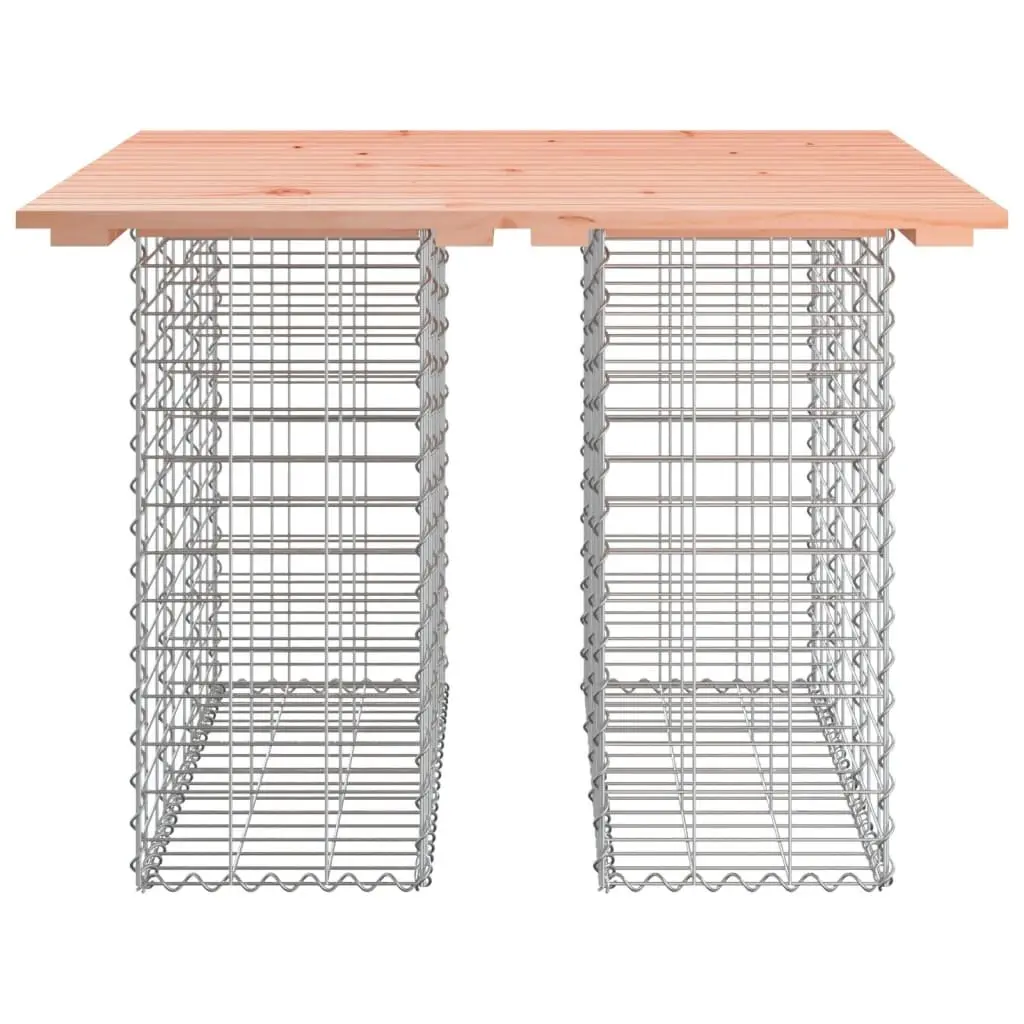 Garden Table Gabion Design Solid Wood Douglas Outdoor Patio Furniture Brown