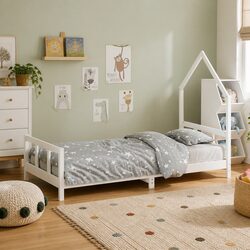 Charming Kids Bed Frame - Solid Pine, House Design