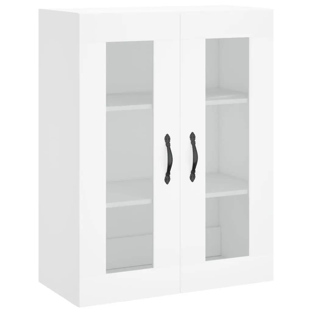 Wall Mounted Cabinet White Storage Floating Cupboard Engineered Wood