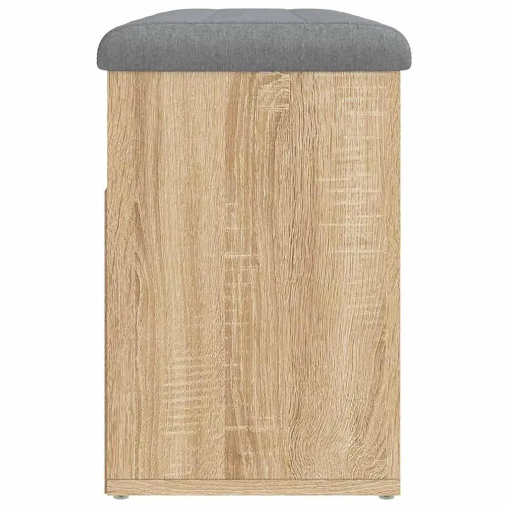 Shoe Bench Storage Padded Seat 82 x 32 x 45.5 cm Brown