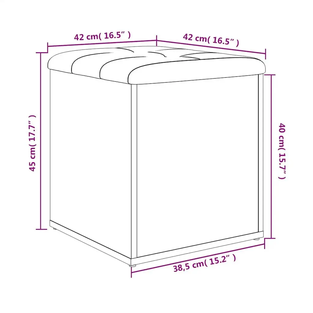 Storage Bench White 42x42x45 cm Padded Seat Hallway Entryway Shoe Organizer